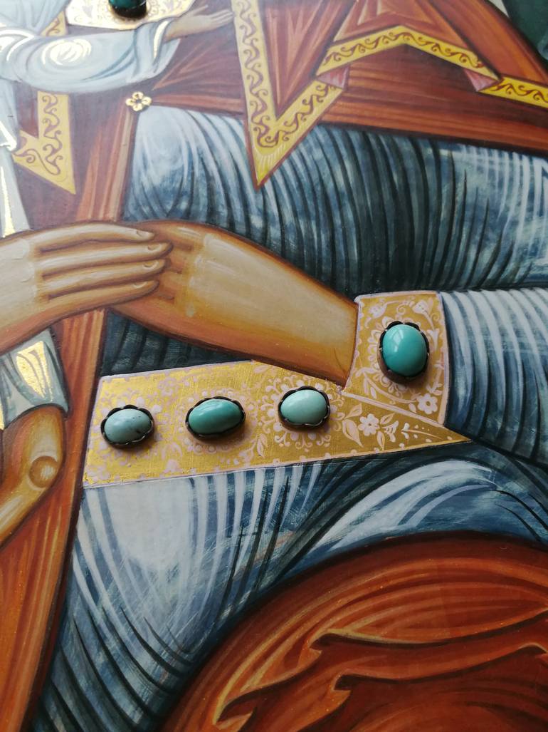 Original Modernism Religion Painting by Mariia Pavelko