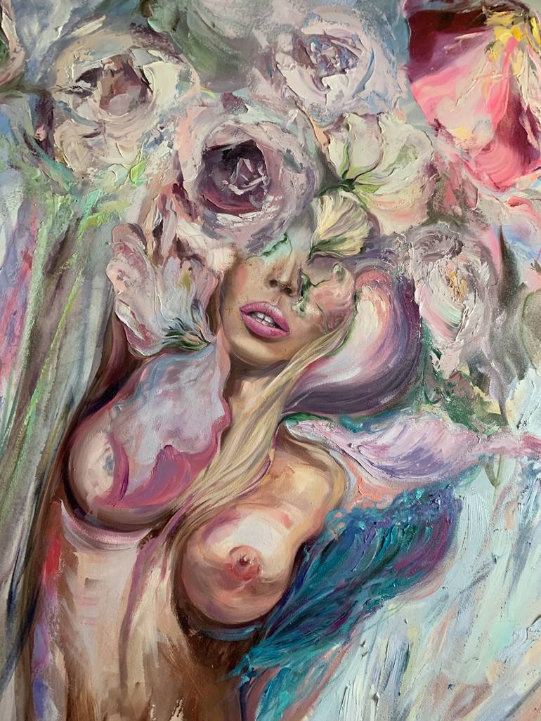 Original Nude Painting by Anastasia Ryabtseva