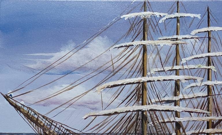 Original Boat Painting by Alex Carvalho