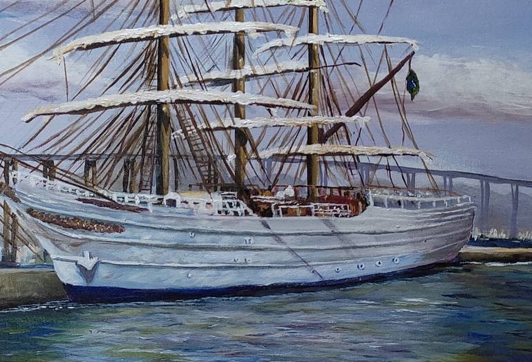 Original Contemporary Boat Painting by Alex Carvalho