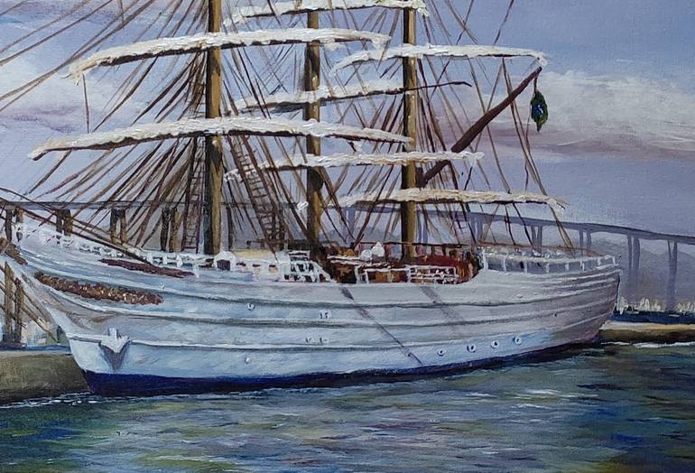 Original Boat Painting by Alex Carvalho