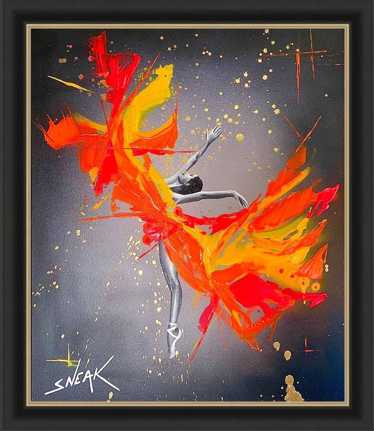 Original Abstract Performing Arts Painting by SNEAK Pulley