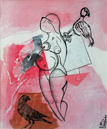 Print of Abstract Women Collage by bahare hamidekerdar