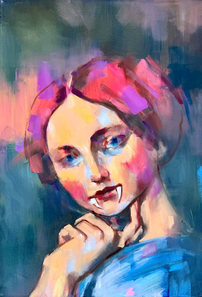 Original Figurative Fantasy Painting by Coline Rohart