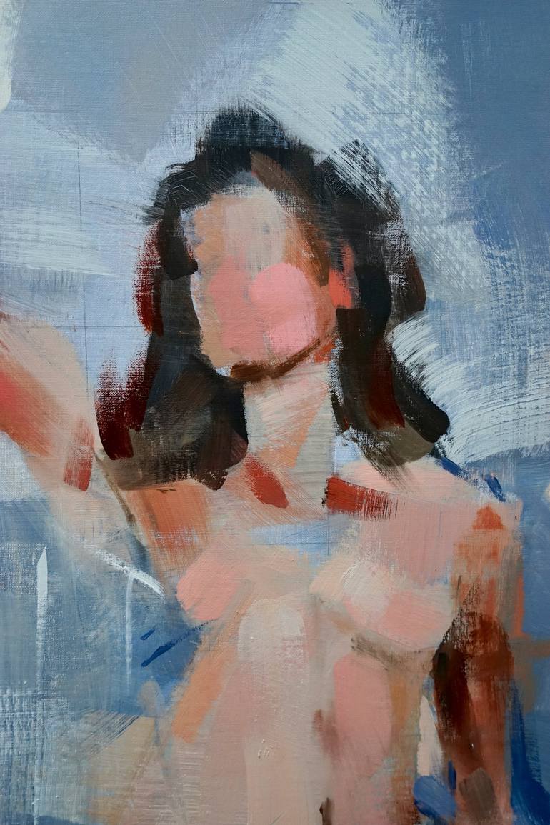 Original Abstract Expressionism Nude Painting by Coline Rohart