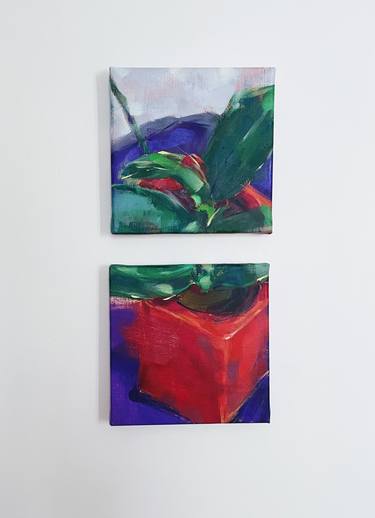 Original Abstract Expressionism Botanic Paintings by Coline Rohart