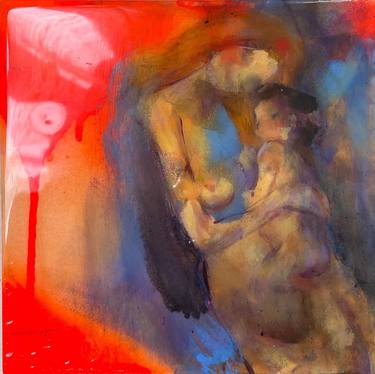 Original Figurative Love Paintings by Coline Rohart