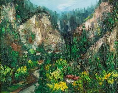 Print of Realism Landscape Paintings by Georgi Petrov