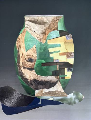 Original Abstract Still Life Collage by Raphaele Cohen-Bacry