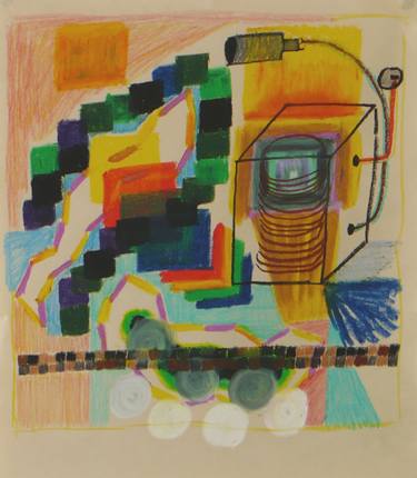 Print of Abstract Technology Drawings by Raphaele Cohen-Bacry