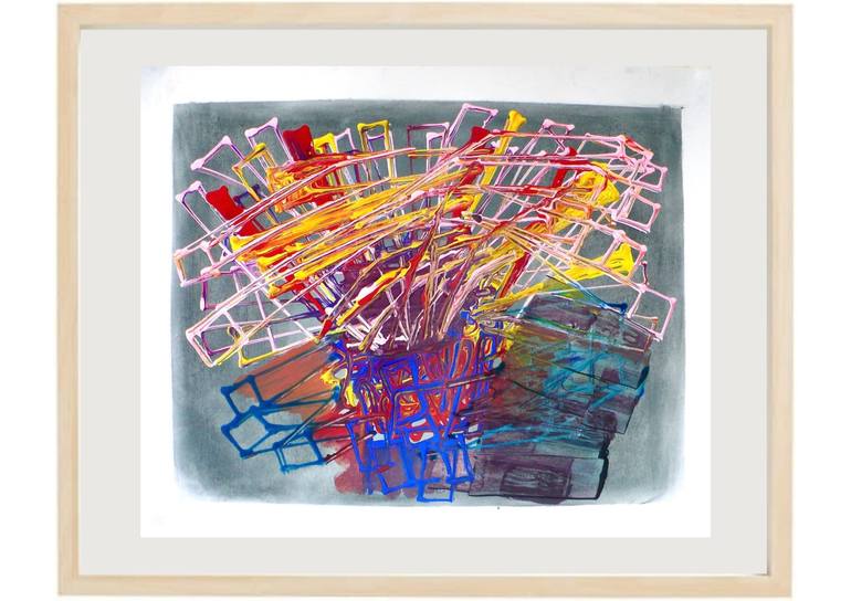 Original Abstract Drawing by Raphaele Cohen-Bacry