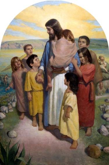 Christ Walking With Children thumb