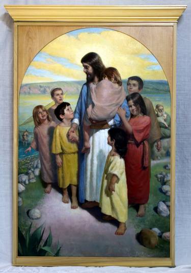 Christ Walking With Children (framed) thumb
