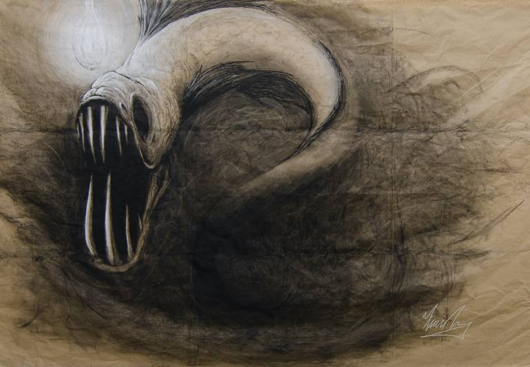 Original Expressionism Animal Drawing by Fiona Tang