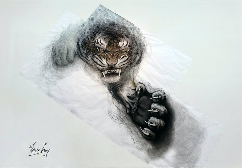 Original Documentary Animal Drawing by Fiona Tang