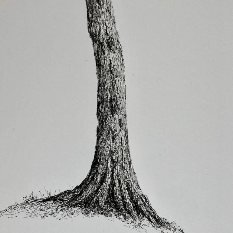 Original Realism Tree Drawing by MSillo Tree Artist