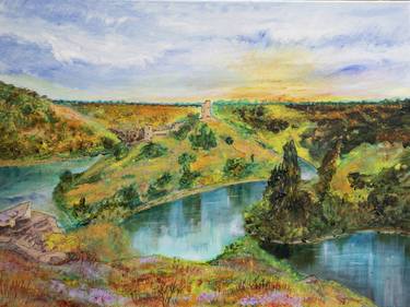 Original Landscape Painting by David E P Dennis
