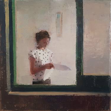 Original Figurative Interiors Paintings by Alejandra Caballero Santamaría