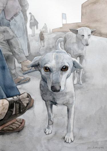 Original Fine Art Dogs Paintings by Johan Hallberg