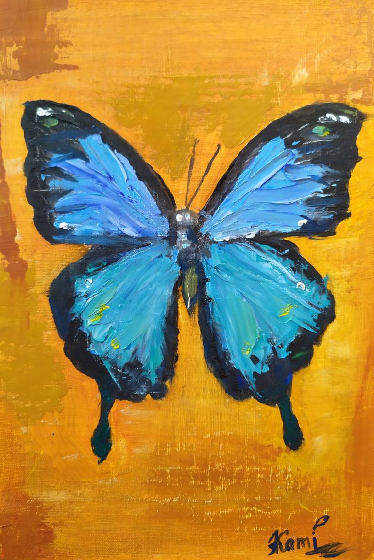 Butterfly Painting by Kamilla Zainieva | Saatchi Art