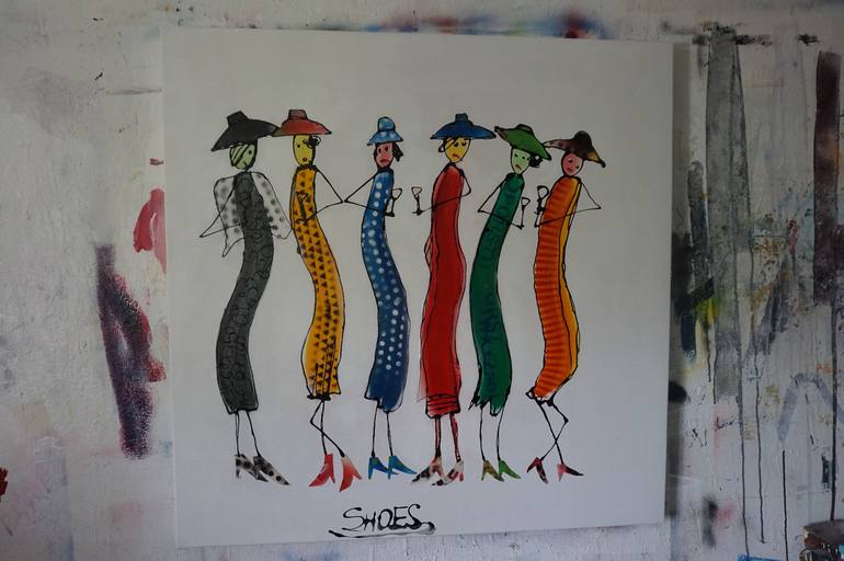 Original Figurative Fashion Painting by Friedrich Wurm