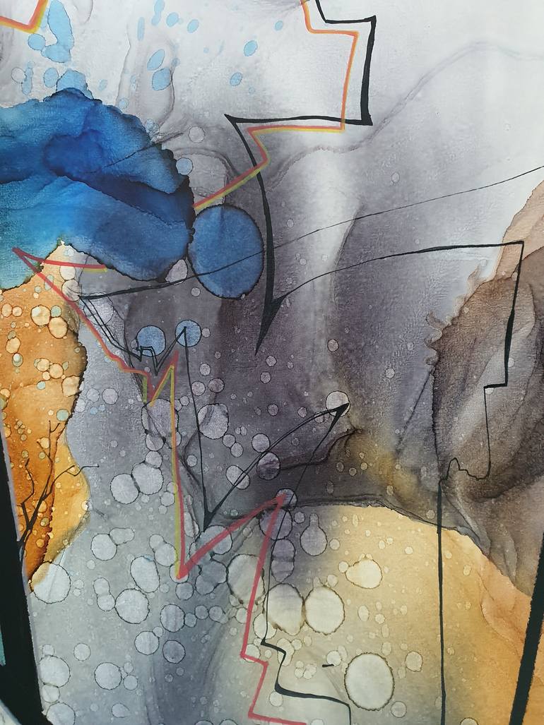 Original Abstract Expressionism Abstract Painting by Natalia Byrdina