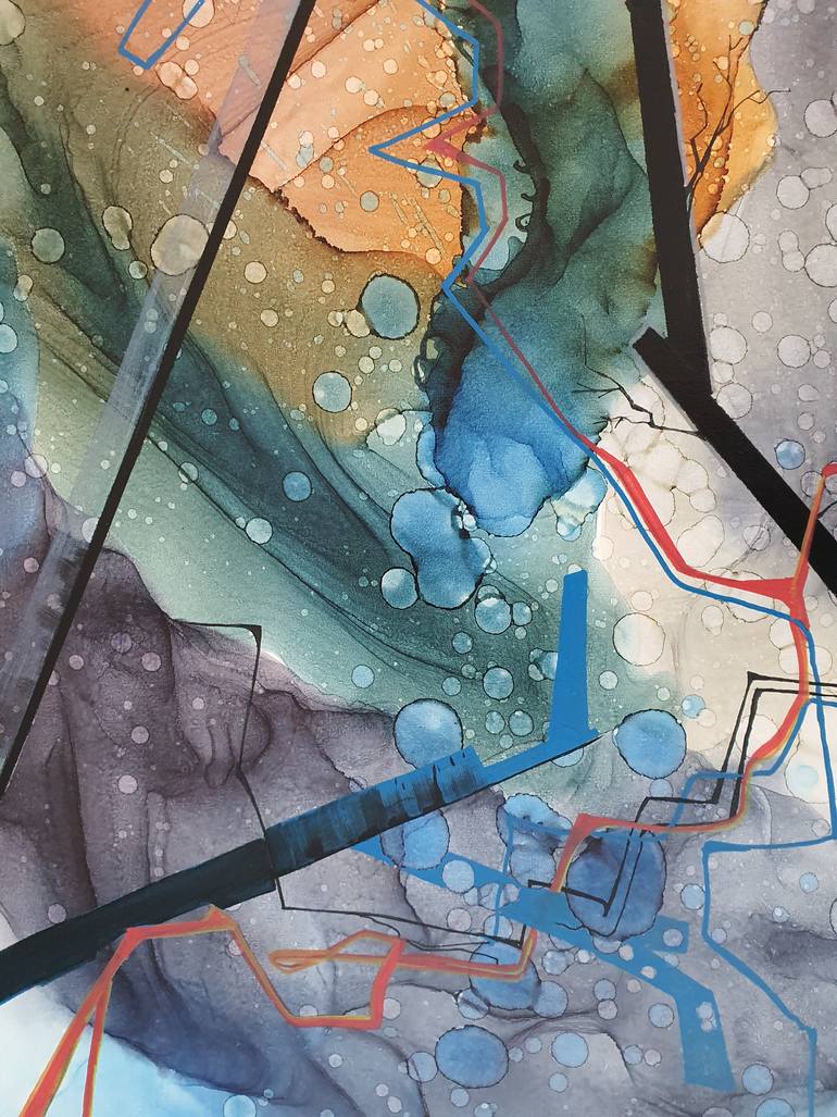 Original Abstract Expressionism Abstract Painting by Natalia Byrdina