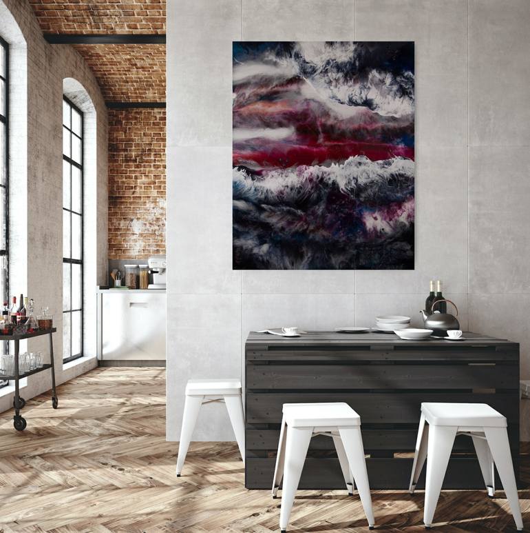 Original Abstract Seascape Painting by Natalia Byrdina