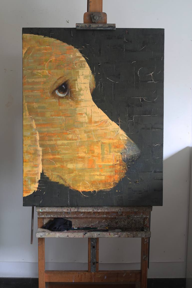 Original Dogs Painting by Tomasa Martin