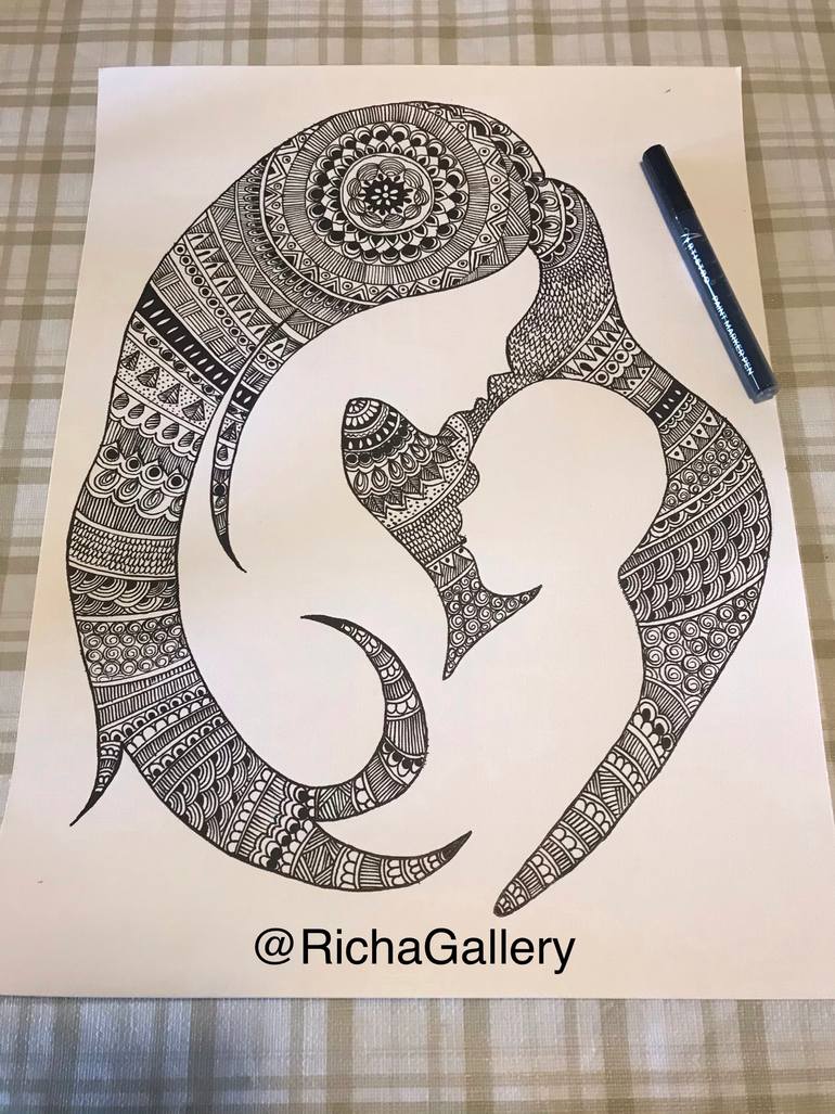 Original Figurative Women Drawing by Richa Gallery
