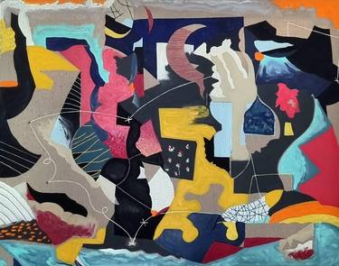 Original Cubism Abstract Paintings by Miguel Larraz
