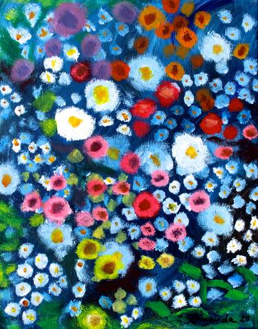 Print of Abstract Expressionism Floral Paintings by Amanda Quach
