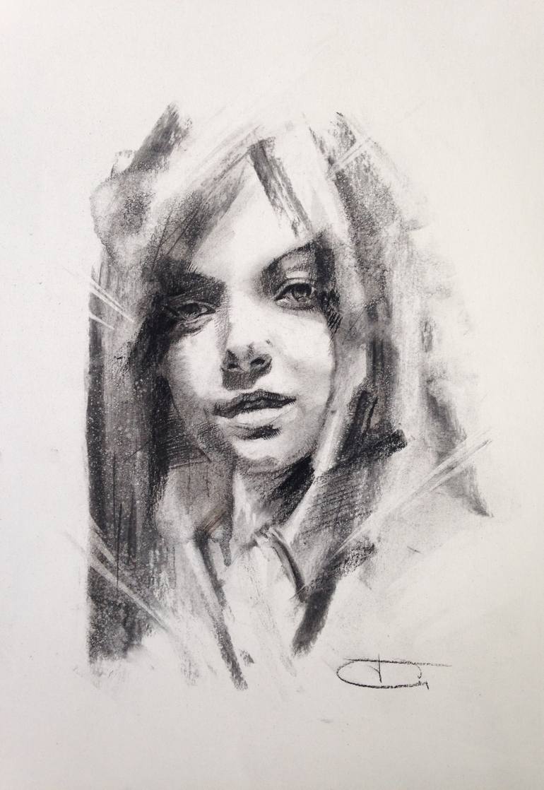 Maria Drawing by Artem Tarasov | Saatchi Art