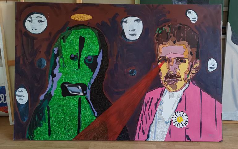 Original Conceptual People Painting by Maria Lapteva Sidljarevich