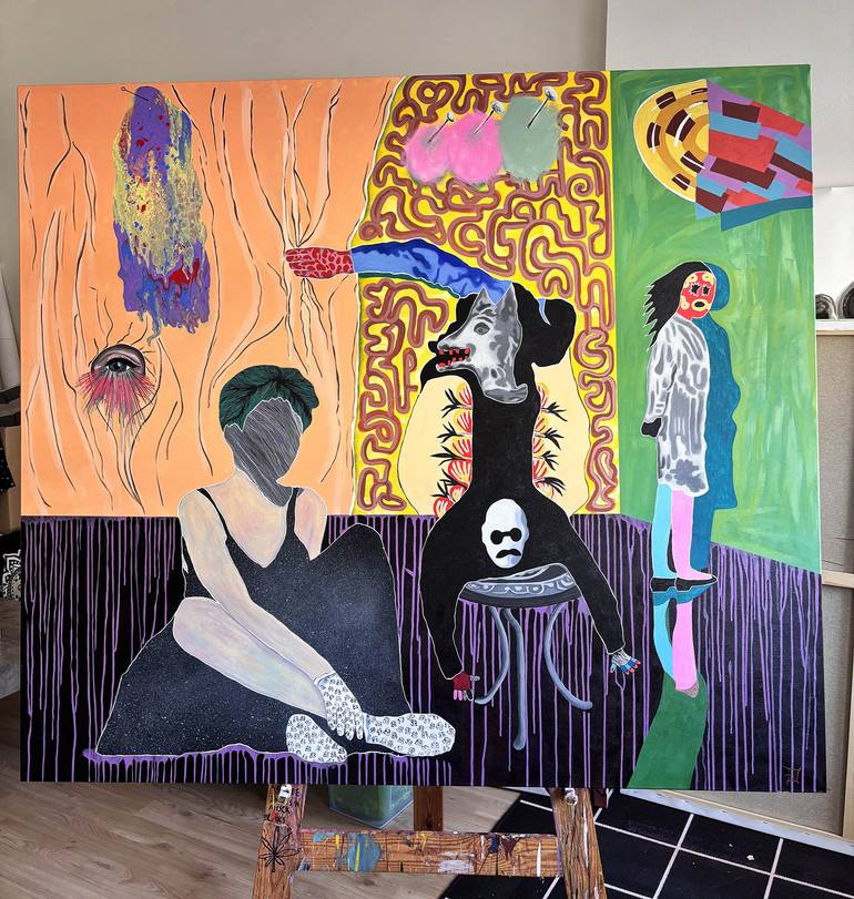 Original Figurative People Painting by Maria Lapteva