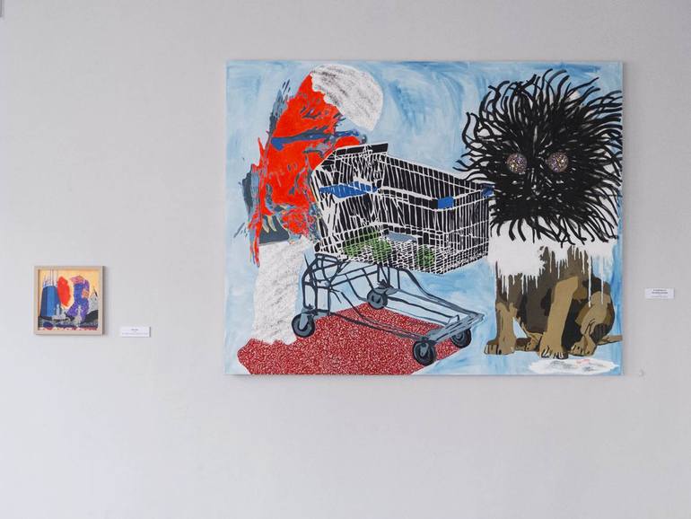 Original Abstract Expressionism Animal Painting by Maria Lapteva