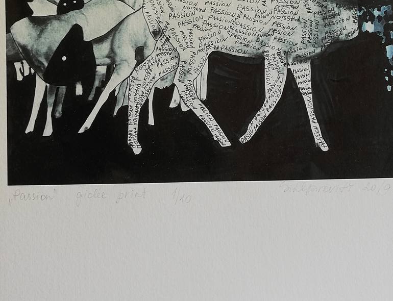 Original Conceptual Animal Printmaking by Maria Lapteva Sidljarevich