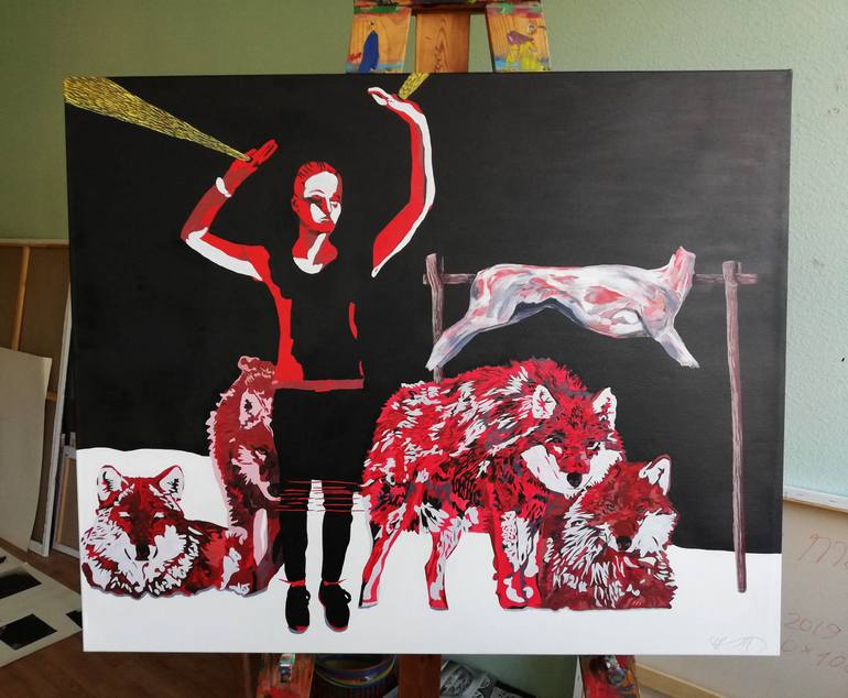 Original Figurative Fantasy Painting by Maria Lapteva