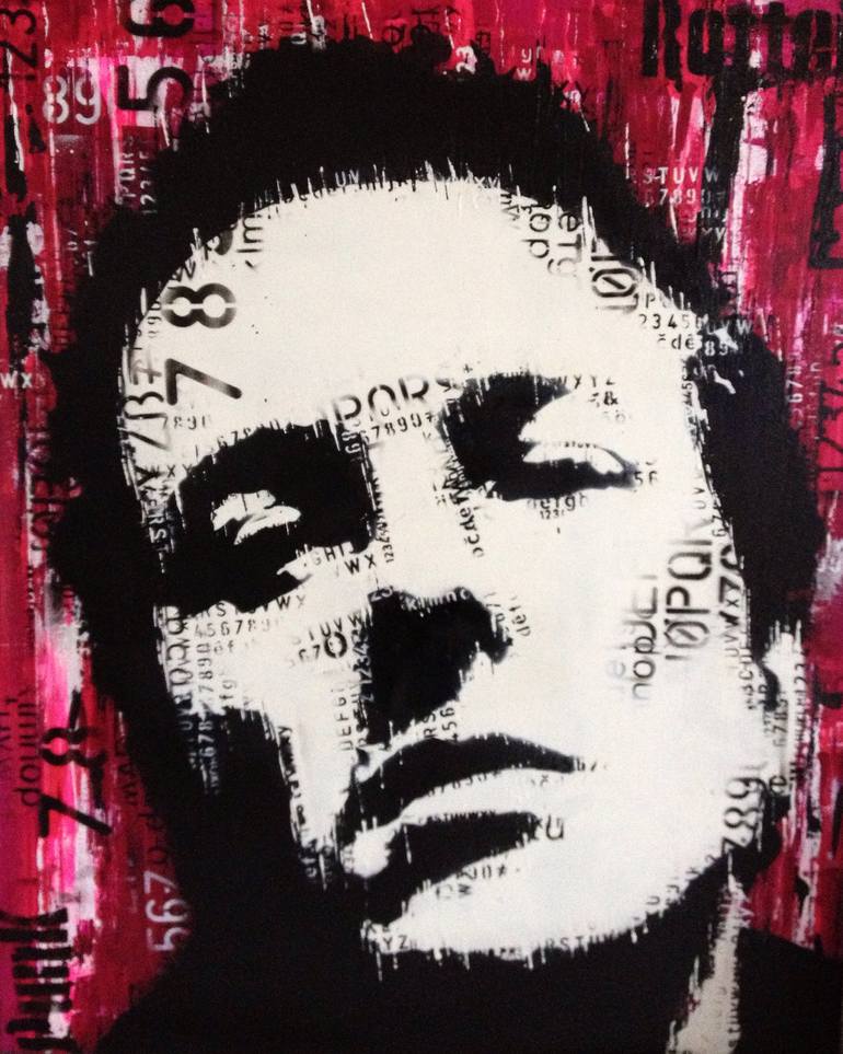 Joe strummer the clash acrylic selling on canvas