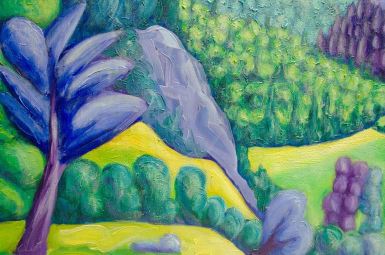Original Modernism Landscape Painting by Boris Subotic