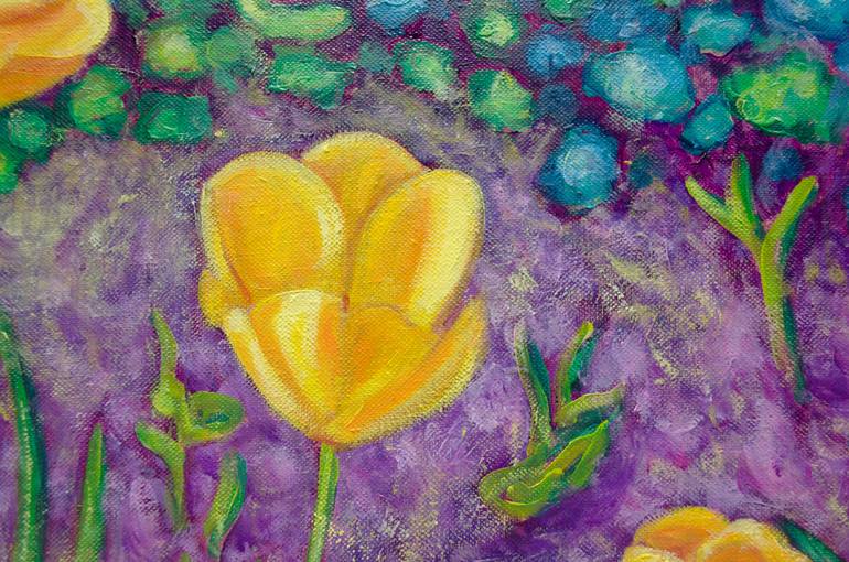 Original Impressionism Floral Painting by Boris Subotic