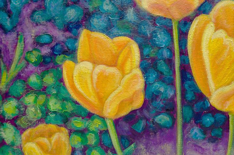 Original Impressionism Floral Painting by Boris Subotic