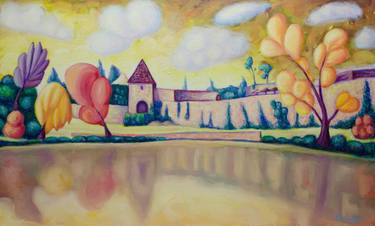 Original Impressionism Landscape Painting by Boris Subotic