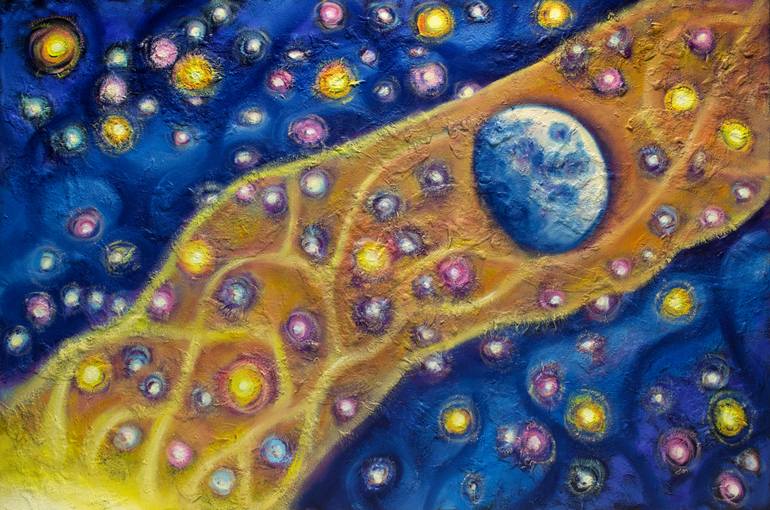 Original Other Painting by Boris Subotic | Abstract Expressionism Art on Canvas | Loom Of The Night