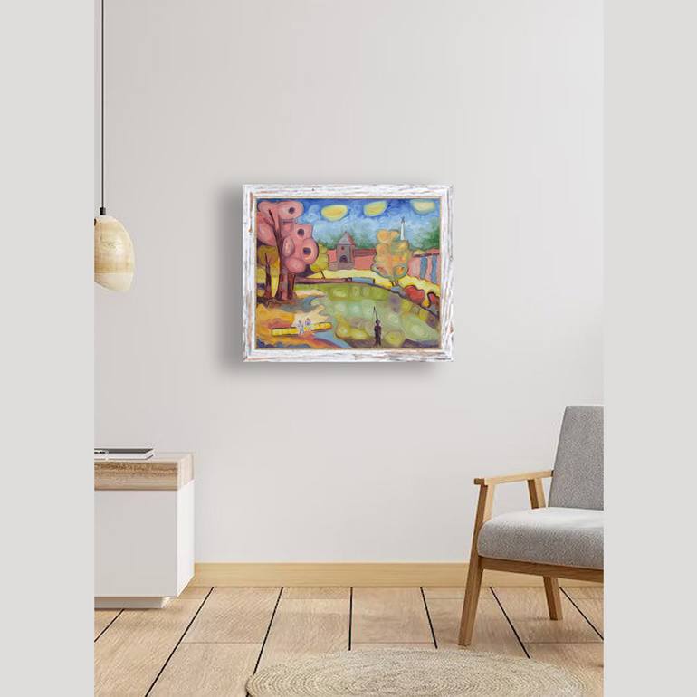 Original Modernism Landscape Painting by Boris Subotic