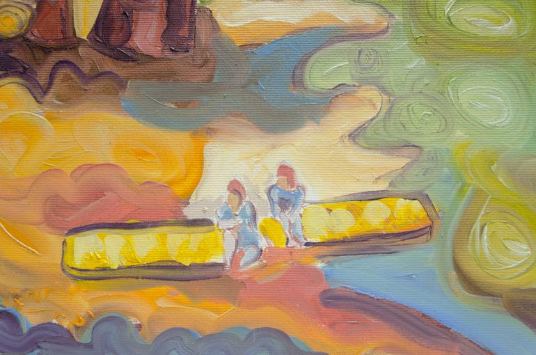 Original Modernism Landscape Painting by Boris Subotic