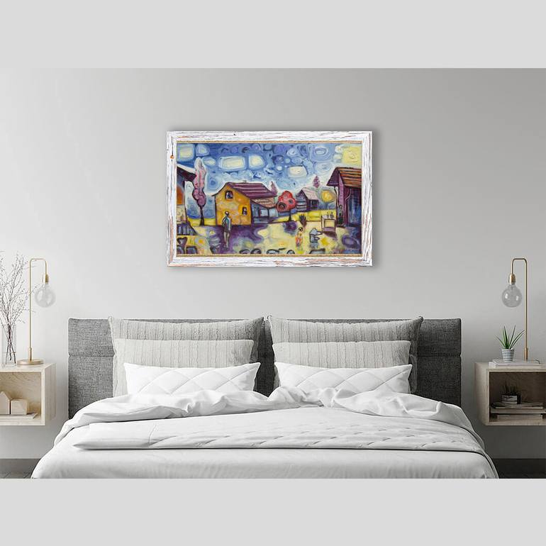 Original Modernism Landscape Painting by Boris Subotic