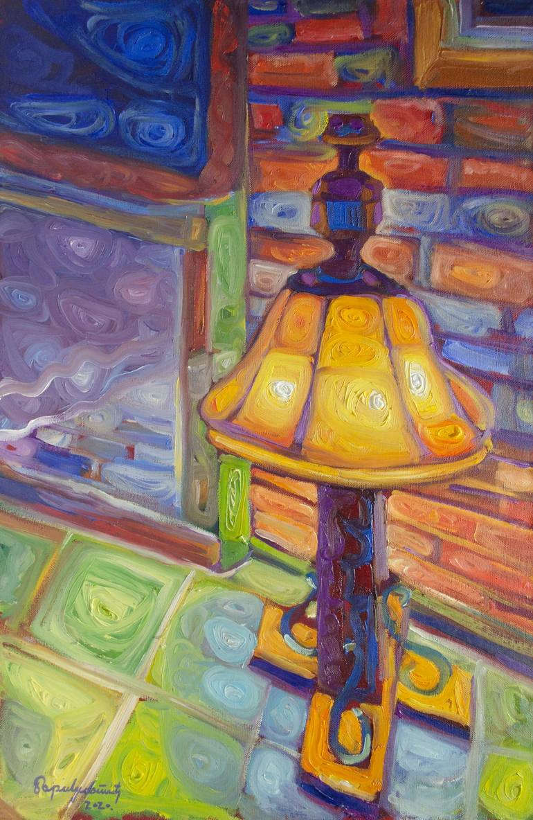 night lamp painting