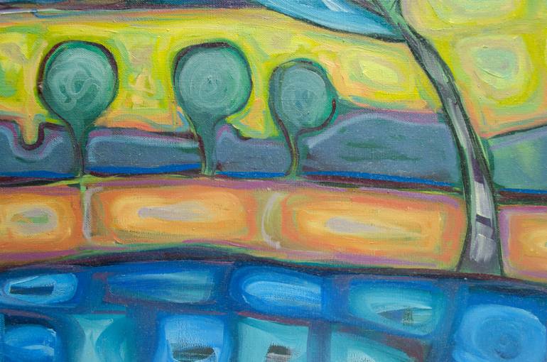 Original Modernism Landscape Painting by Boris Subotic