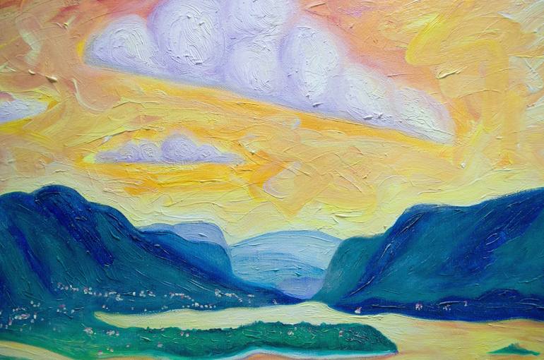 Original Modernism Landscape Painting by Boris Subotic